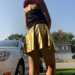 Gold Mini Skirt